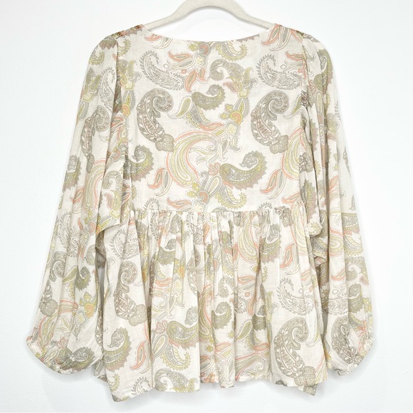 World Market Bohemian Paisley Print Blouse Size S/M NWT - Picture 3 of 3